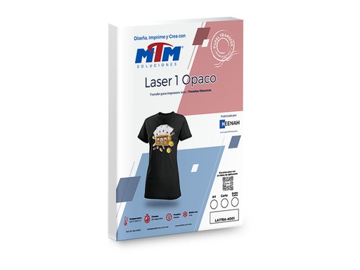 [LA1TRA-4001CARTA] TRANSFER LASER 1 OPACO - 100 HOJAS CARTA